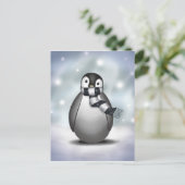 Emmy the Emperor Penguin - Postcard Postkarte (Stehend Vorderseite)