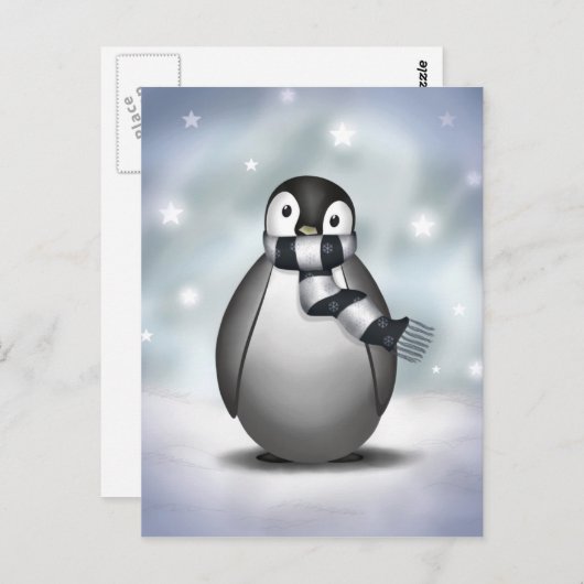 Emmy the Emperor Penguin - Postcard Postkarte (Vorne/Hinten)
