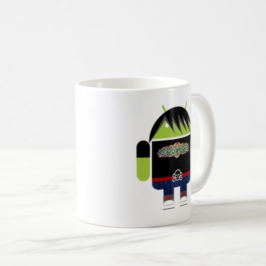 Emo Andy der Android Kaffeetasse (VorderseiteRechts)