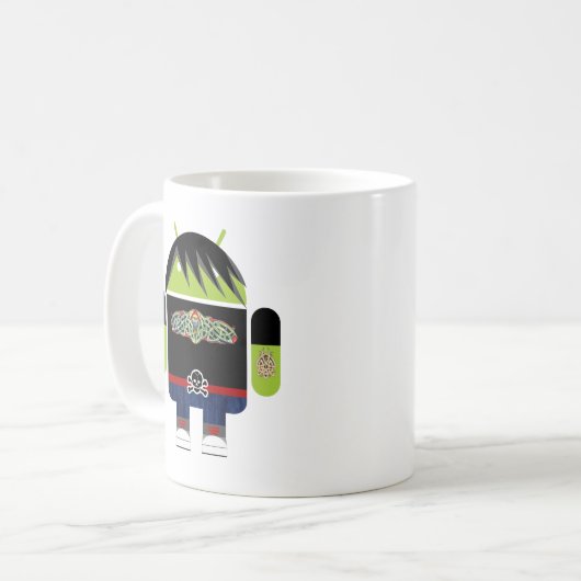 Emo Andy der Android Kaffeetasse (Vorderseite Links)