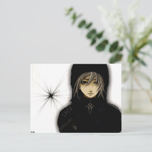 Emo Anime Postcard Postkarte (Stehend Vorderseite)