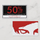 emo Art-Kuponkarte Rabattkarte (Vorne/Hinten)