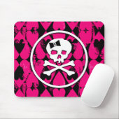 Emo Art Skull & Herz Mousepad (Mit Mouse)