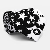 Emo B&W Star Paint Krawatte (Gerollt)