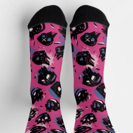 Emo Bekleidung & Schuhe Crew Socken für Frauen