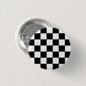 Emo Black & White Checkerboard Button (Vorne & Hinten)