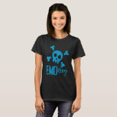 Emo Boy Blue Skull Emo Goth Music Emotional Teens T-Shirt (Vorne ganz)