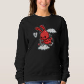 Emo Bunny Emo Angel Alt ästhetic Soft Goth Valent Sweatshirt (Vorderseite)