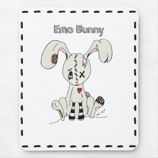 Emo Bunny Mousepad (Vorne)
