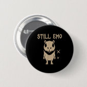 Emo Capybara Goth Punk immer noch Emo Button (Vorne & Hinten)