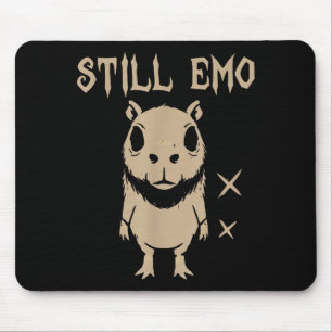 Emo Capybara Goth Punk immer noch Emo  Mousepad