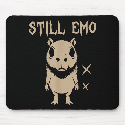 Emo Capybara Goth Punk immer noch Emo  Mousepad (Vorne)