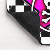 Emo Checkerboard Star & Skull Mousepad (Ecke)