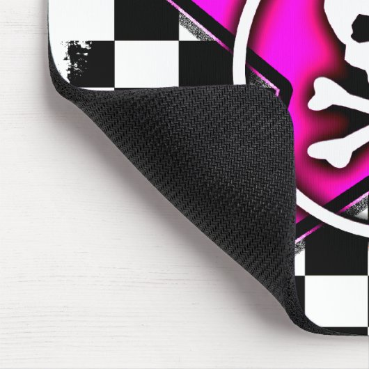 Emo Checkerboard Star & Skull Mousepad (Ecke)