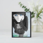 Emo Child Postkarte (Stehend Vorderseite)
