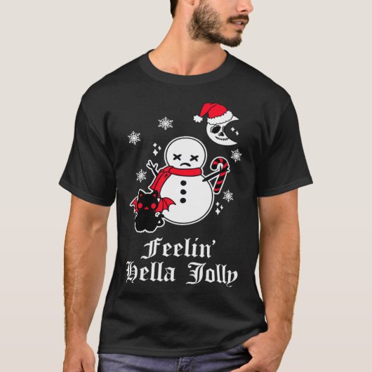 Emo Christmas Goth Sarcastic Meme Horror Gothic Sn T-Shirt (Vorderseite)