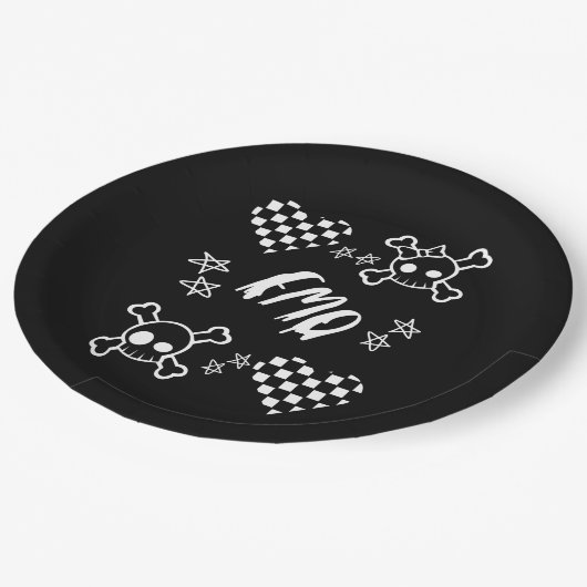 Emo-Design Pappteller (Schrägansicht)