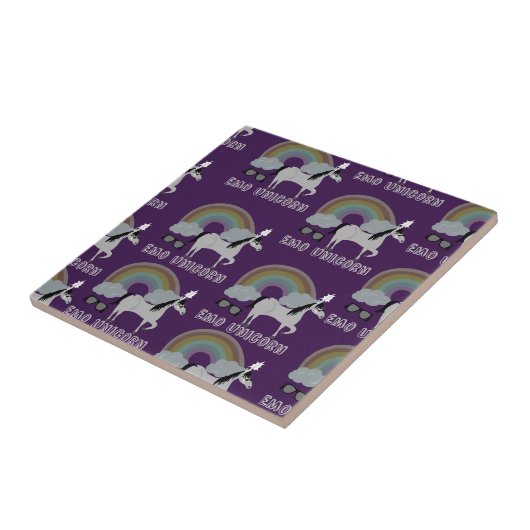 Emo Einhorn-Muster Fliese (Seite)