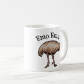 Emo Emu Funny Hipster Kaffeetasse (VorderseiteRechts)