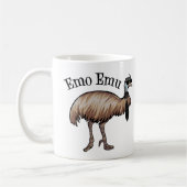 Emo Emu Funny Hipster Kaffeetasse (Links)