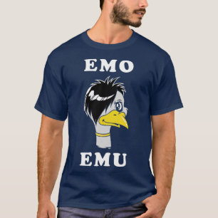 Emo Emu Funny Metal Goth Emu Bird T-Shirt