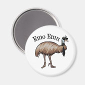 Emo Emu Magnet (Vorderseite/Rückseite)