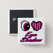 Emo Eye Heart I Liebe Eye Shadow Button (Vorne & Hinten)