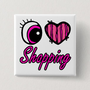 Emo Eye Heart I Liebe Shopping Button