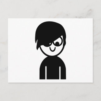 Emo-Gesicht Postkarte