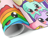 emo-girl-kawaii-nahtlos geschenkpapier (Rolleneckpunkt)