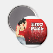 Emo Girl Magnet (Vorderseite/Rückseite)