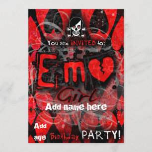 Emo Girl Party Einladung