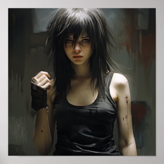 Emo Girl Poster: Schlank, groß und verblüffend Poster (Vorne)