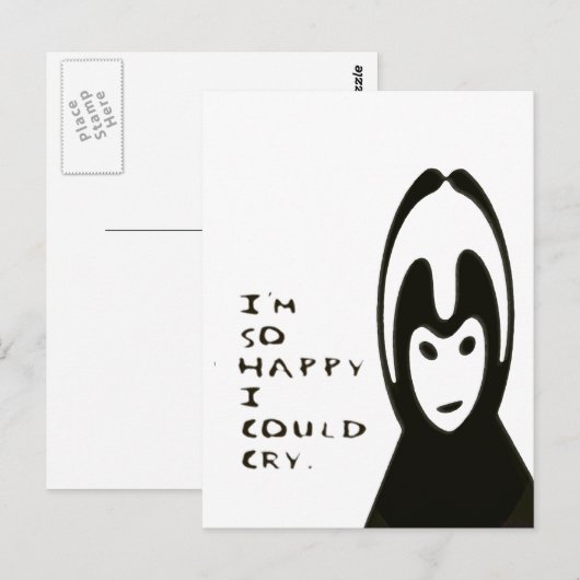 Emo Girl Postkarte (Vorne/Hinten)