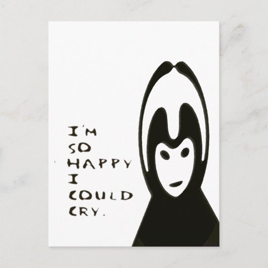 Emo Girl Postkarte (Vorderseite)