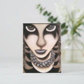 Emo Girl Postkarte (Stehend Vorderseite)