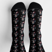 Emo girl with long black hair socken (Oben)