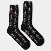 Emo girl with long black hair socken (Rechts)