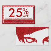 emo Glitter-Kuponkarte Rabattkarte (Vorne/Hinten)