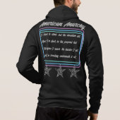 Emo - Goth - Rock - Anarchie - T - Shirt Hoodie (Rückseite)