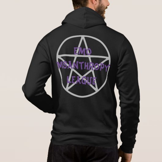Emo - Goth - Rock - Anarchie - T - Shirt Hoodie (Rückseite)