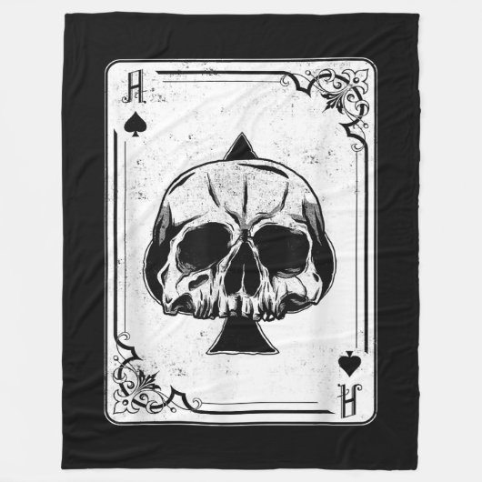 Emo Gothic and Punk Ace Poker Game Fleecedecke (Vorderseite)