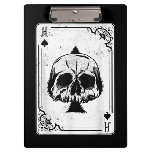 Emo Gothic and Punk Ace Poker Game Klemmbrett (Vorderseite)