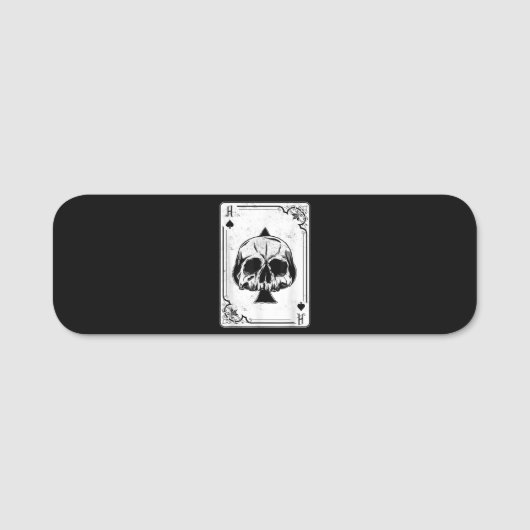 Emo Gothic and Punk Ace Poker Game Namensschild (Vorderseite)