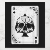 Emo Gothic and Punk Ace Poker Game Weinetikett (Einzelnes Label)