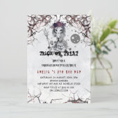 Emo Gothic Niedlich Girl Geburtstag Einladung (Stehend Vorderseite)