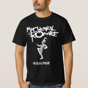 Emo Gothic Skeleton Parade, Marching Band Art, Ret T-Shirt