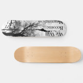 Emo gotisches Skateboard Schwarzweiss (Horizontal)