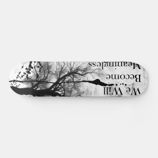 Emo gotisches Skateboard Schwarzweiss (Horizontal)