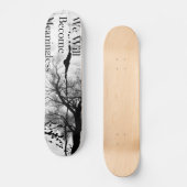 Emo gotisches Skateboard Schwarzweiss (Vorderseite)